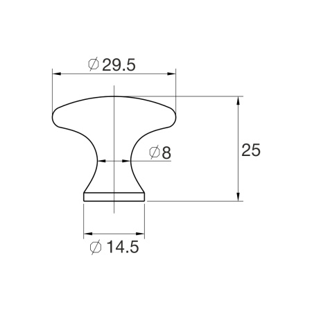 Ручка-кнопка FK-708 D30, черный матовый