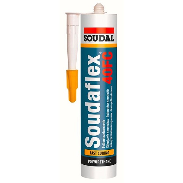 Герметик полиуритановый Soudal Soudaflex 40 FC, 310 мл, серый, выводится