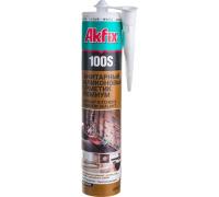 Герметик санитарный Akfix 100S силиконовый, 280 мл, белый