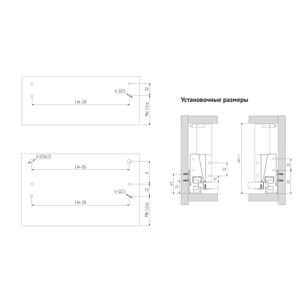 Unihopper комплект ящика с доводчиком Mental box-2  80*400, цвет белый