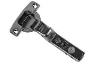 Samet Master BLACK 15* петля с доводчиком вкладная (90/110), изгиб 18 мм, CLIP-ON, с площадкой