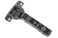 Samet Master BLACK 110* петля с доводчиком накладная (90/110), изгиб 0 мм, CLIP-ON, с площадкой 